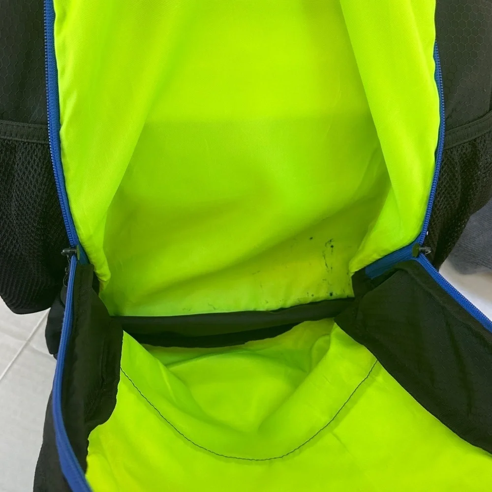 Adidas Black and Neon Men's Backpack